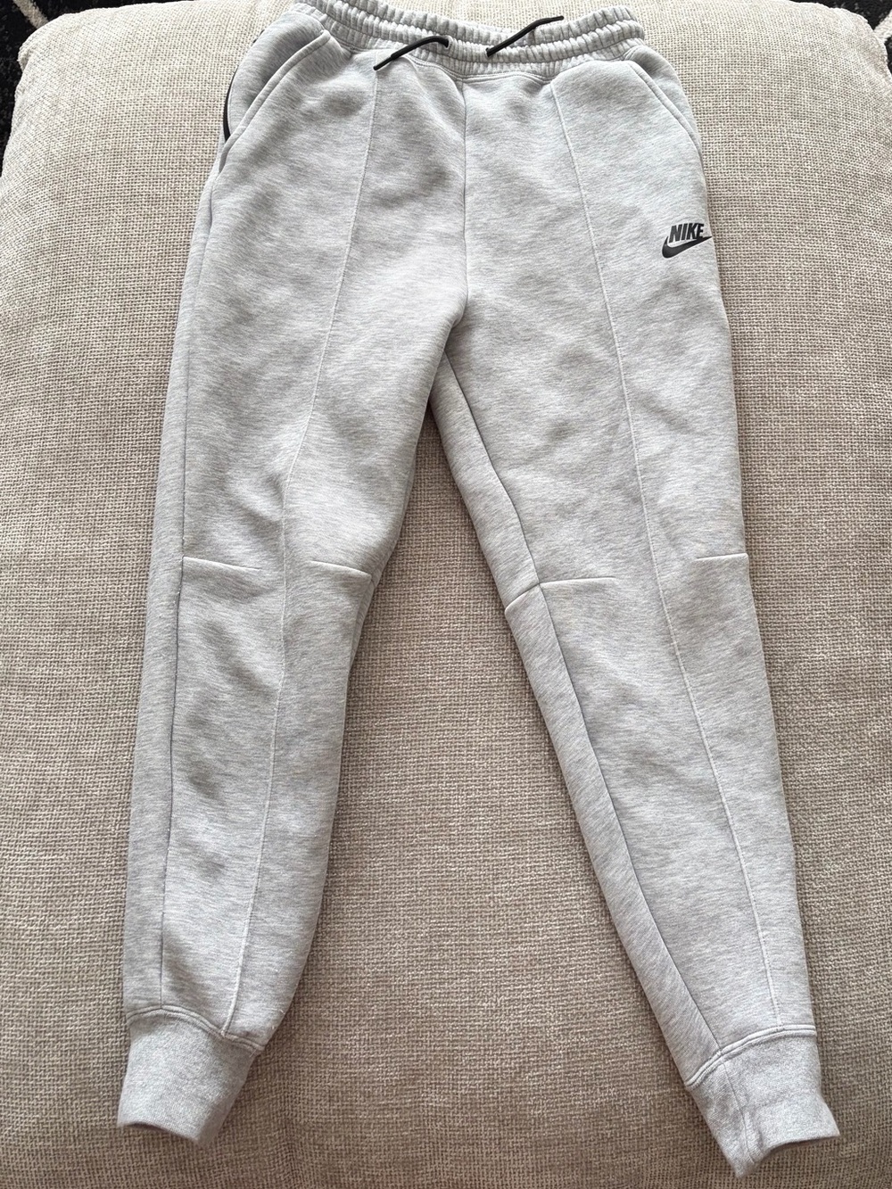 Nike Tech Kids Heather Gray Fleece Joggers/Sweatpants